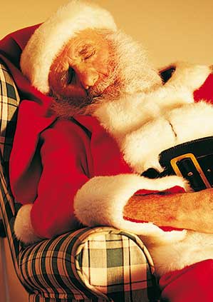 Nachweihnachtsparty Schlafender Weihnachtsmann
